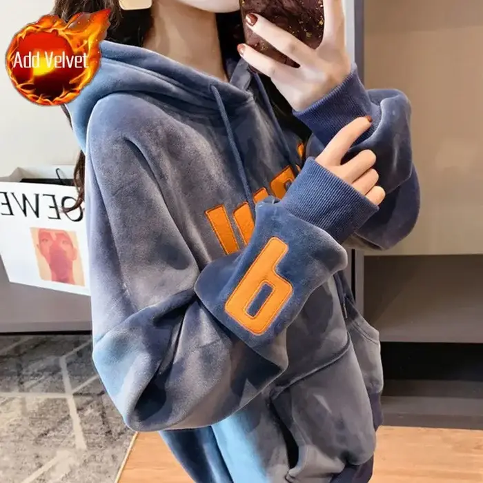 Sweats à capuche à manches longues PVD pour femmes
