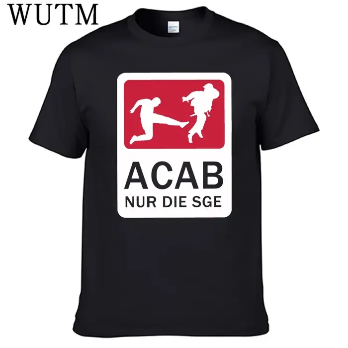 Nouveau Francfort Acab t-shirt 100% coton hommes chemise