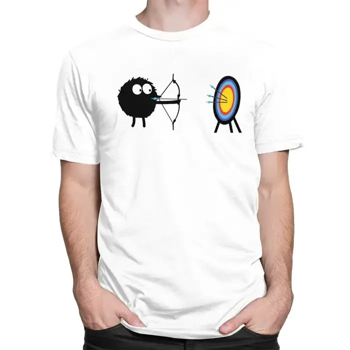 Personnalisé tir à l'arc cible T-shirt hommes 100% coton