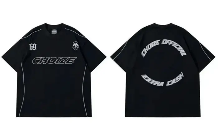 T-shirt col rond en polyester micro élastique respirant pour hommes, à la mode, 69 lettres imprimées