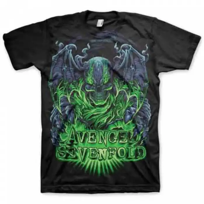 T-shirt à imprimé graphique Alternative Metal Band Avenged Sevenfold A7X