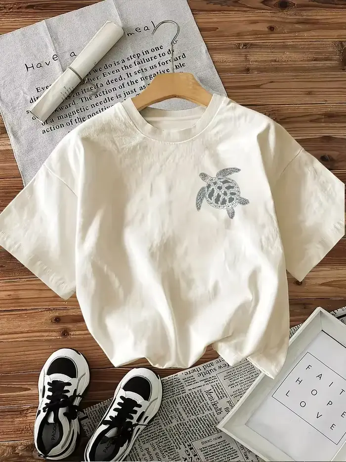 T-Shirt à manches courtes et col rond pour femmes