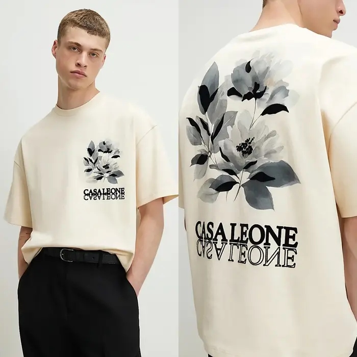T-shirt en coton blanc surdimensionné St Tropez