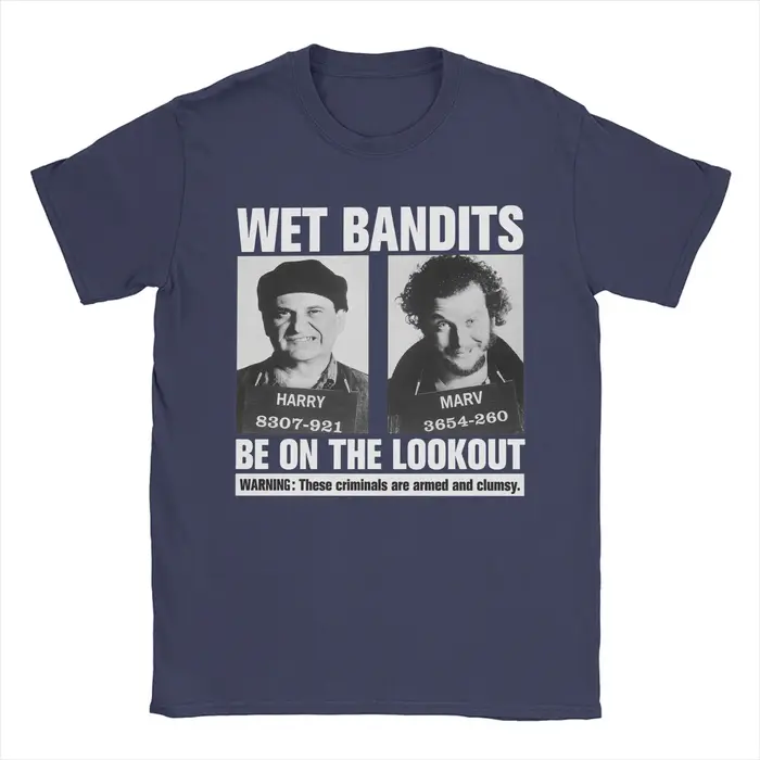 Home Alone-T-shirt à manches courtes et col rond pour homme
