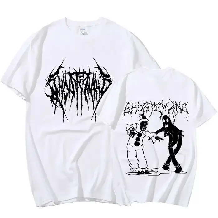 Hommes femmes imprimer T-shirt mode Hip Hop métal gothique Rock T-shirt ample Streetwear été ample S