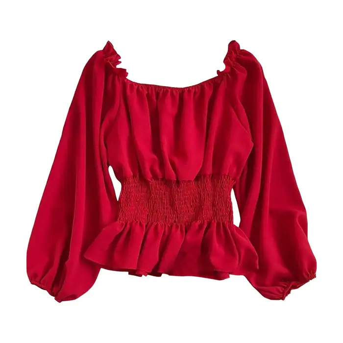 Haut élégant à manches longues pour femmes, chemise médiévale, manches cloche, épaules dénudées, chemise gothique, col tortue, Pack ру onderdelen