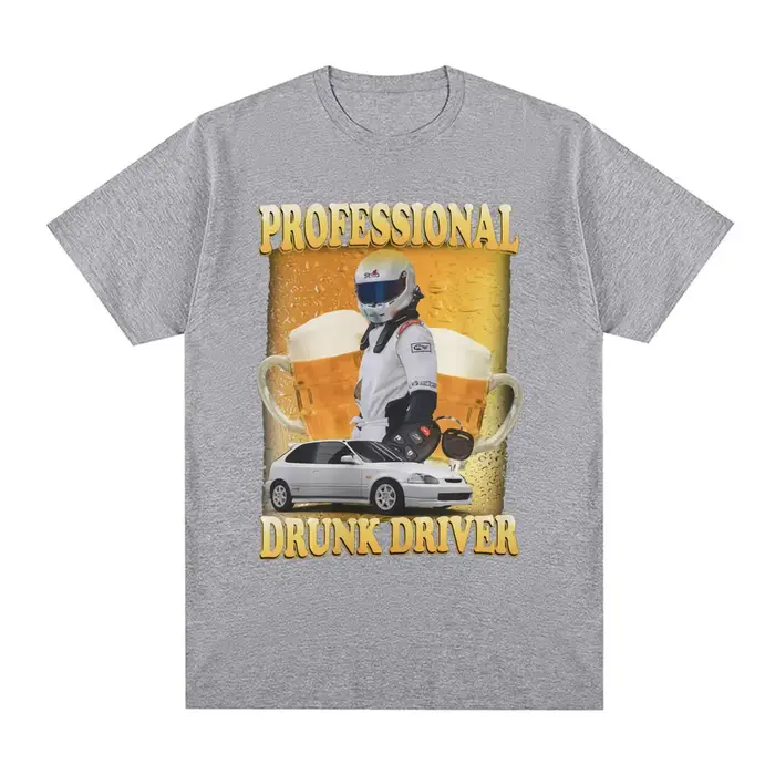 Pilote ivre professionnel drôle Meme T-Shirt hommes femmes mode Vintage à manches courtes T-shirts coton décontracté