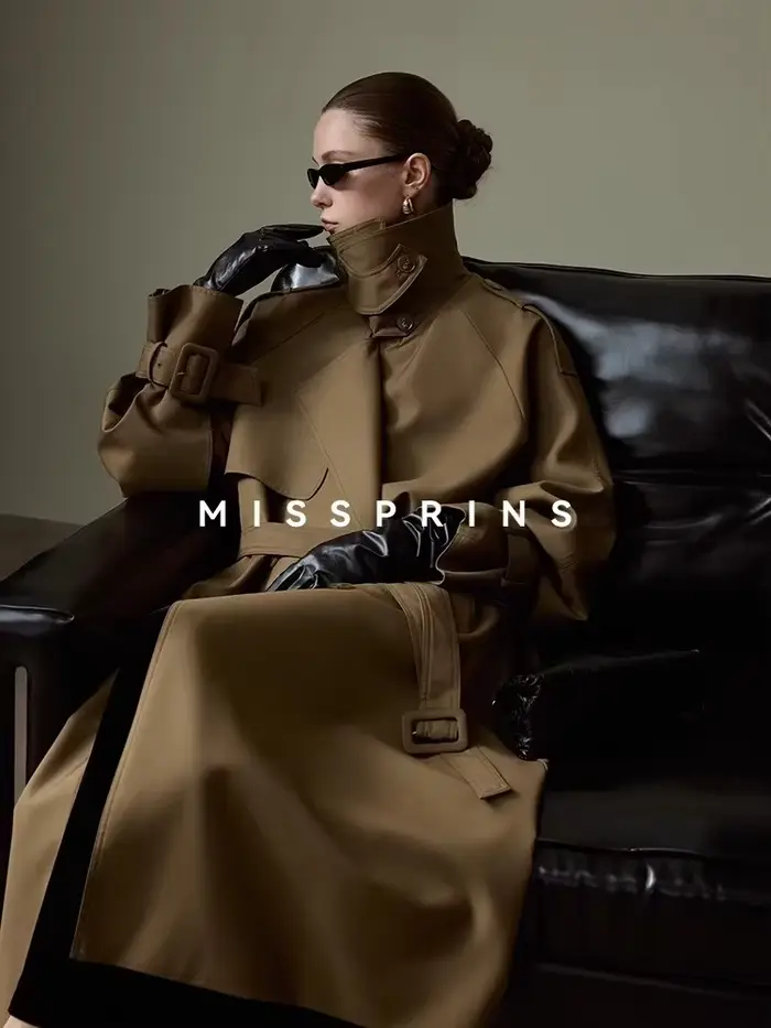 Lautaro printemps automne Long kaki Trench manteau pour femmes ceinture Double boutonnage Chic luxe concepteur européen