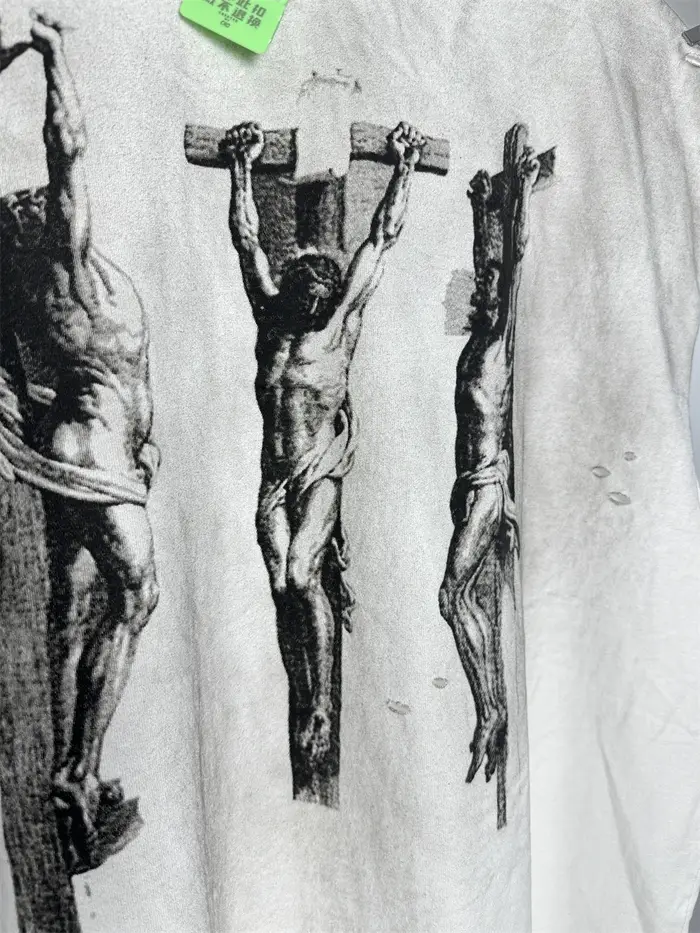 Trois Jésus Saint T-Shirts à manches découpées meilleure qualité Vintage joli t-shirt lavé hauts