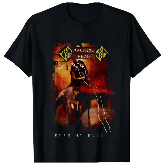 T-shirt streetwear Machine Head (3) en coton