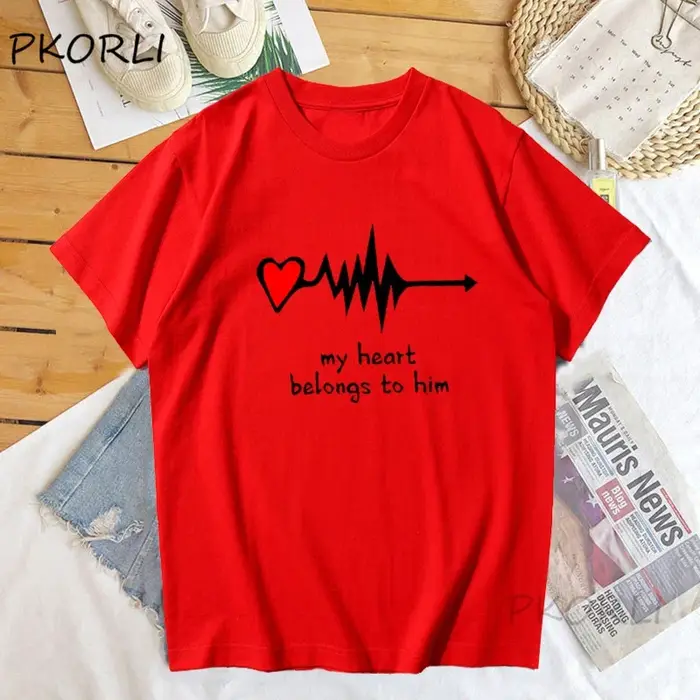T-shirt "My Coussins Belongs to Her Heartbeat" pour couple