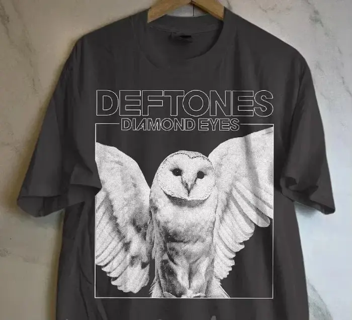 T-shirt du groupe de rock « Diamond Eyes » Deftones Tour.