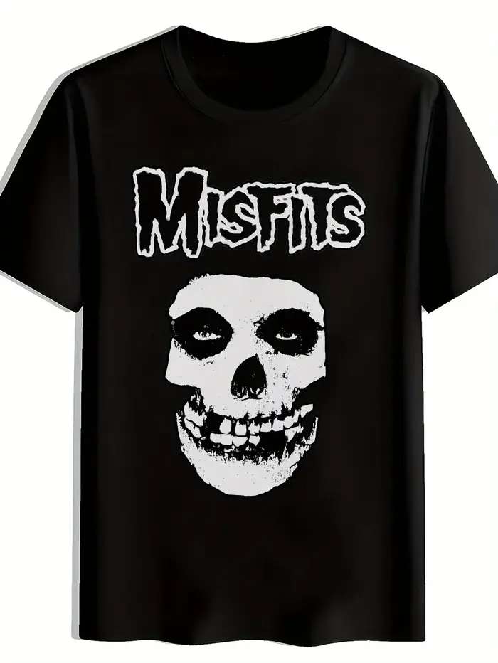 T-Shirt noir à manches courtes et col rond pour hommes, Design de groupe de Rock Vintage, décontract