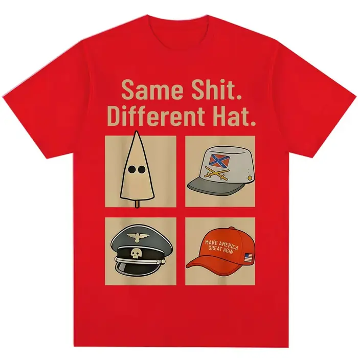 Nouveau T-shirt humoristique 2026 avec motif de meme 'Same Shit Different Hat' pour hommes et femmes