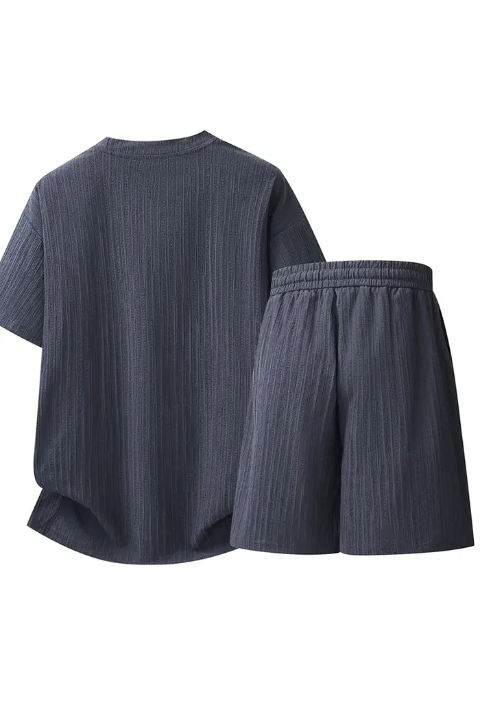 【Top 5-Point Pants】Ensemble T-shirt pour homme