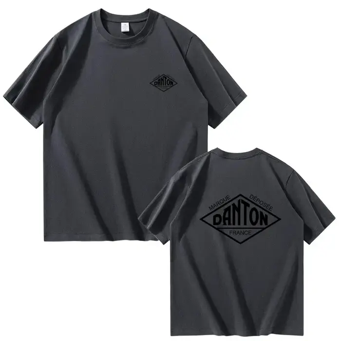 T-shirt couple en coton à manches courtes, coupe ample, uni, broderie classique, style mode, pour ho