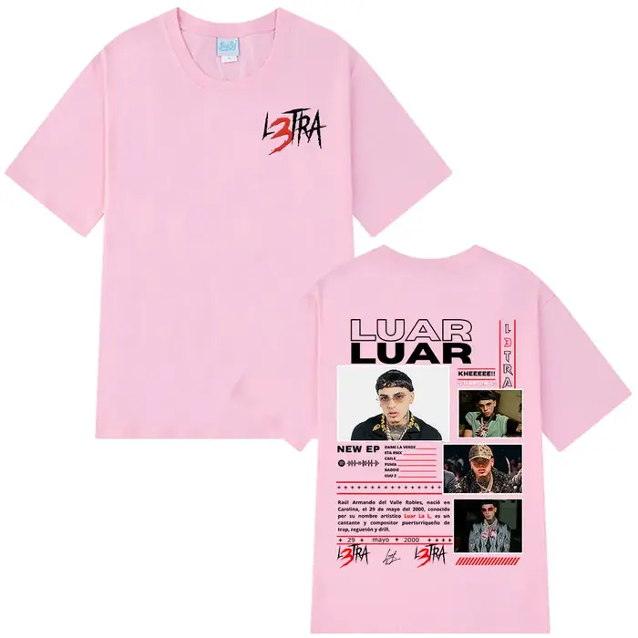 Rappeur Lune La L 2025 Album L3TRA T-shirts hommes femmes Hip Hop mode manches courtes