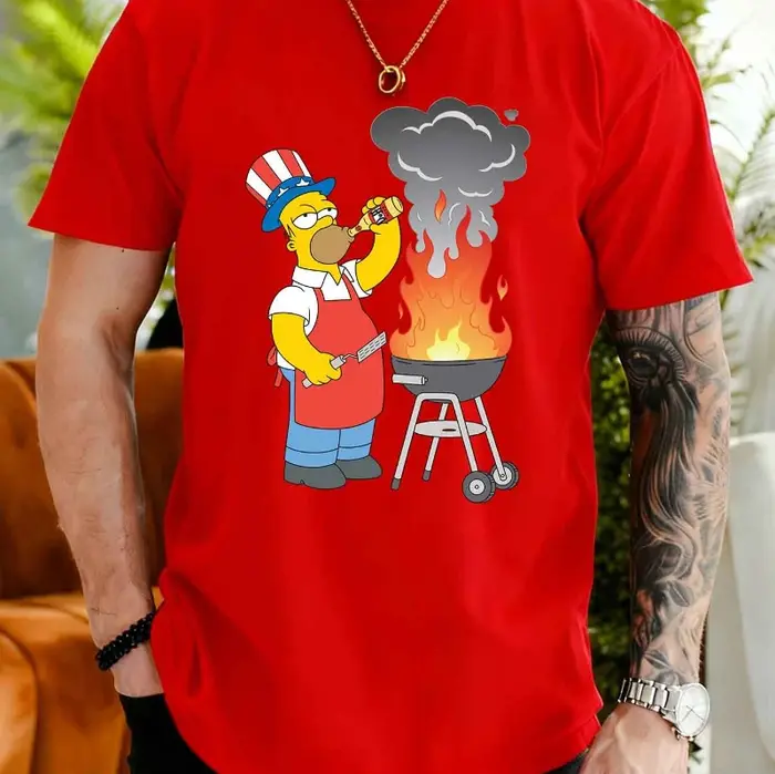 T-shirt décontracté à manches courtes pour homme