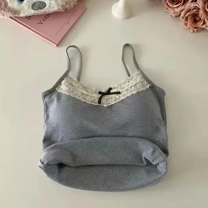 Crop Top en Dentelle pour Femme