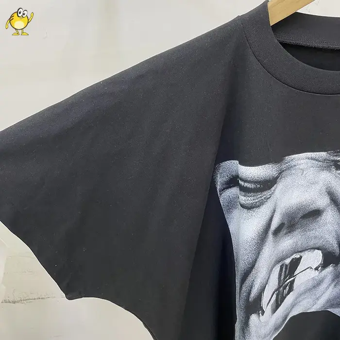 T-shirt décontracté YZY noir et blanc à manches courtes pour homme et femme