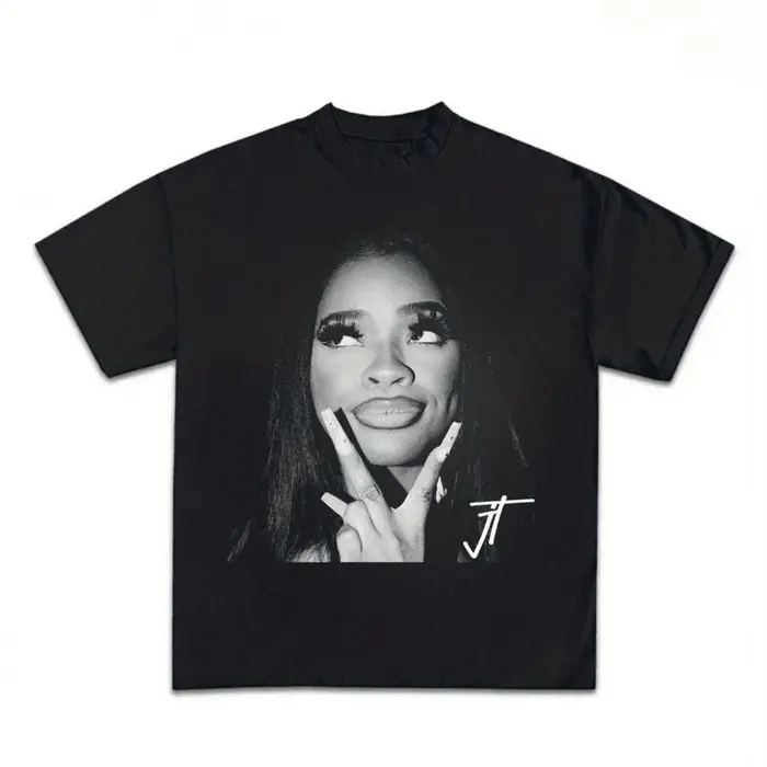 T-shirt graphique JT Rapper unisexe noir