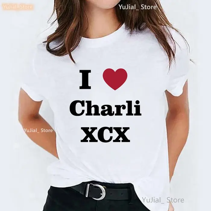 T-shirt manches courtes pour femme, estival et décontracté, à la mode, avec imprimé graphique, I Lov