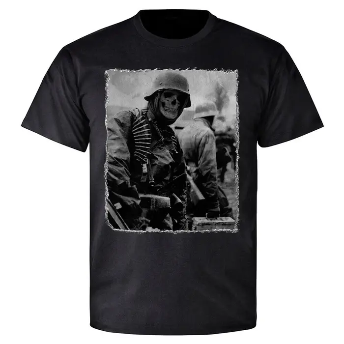 Allemagne Belgique Ardennes 1944 T-shirt soldat allemand Wehrmacht. T-shirt d'été en coton à manches
