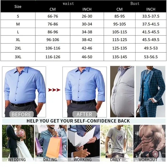 Chemise pour hommes minceur corps Shaper gilet entraînement débardeurs Abs Abdomen sous-vêtements débardeur Shapewear