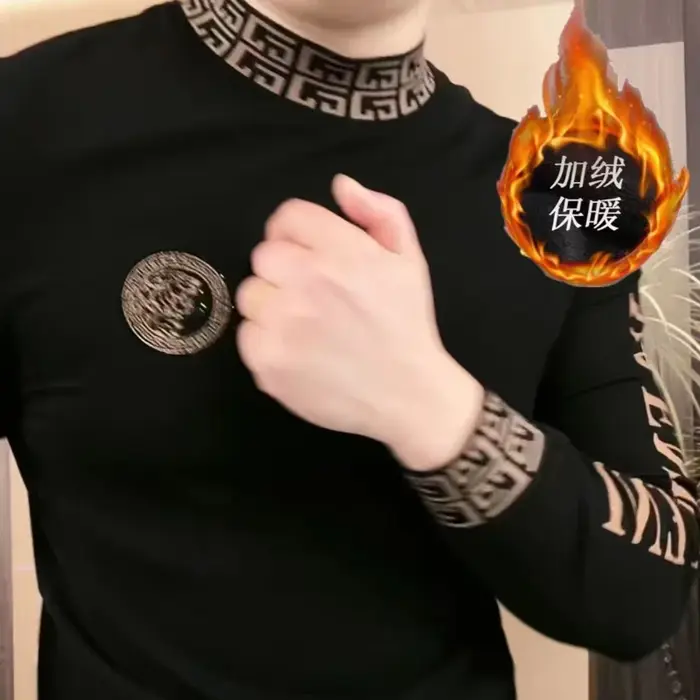 Belle chemise de base pour hommes col roulé
