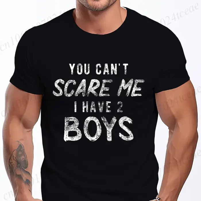 Hommes vous ne pouvez pas me faire peur, j'ai une fille ou des garçons t-shirts drôle papa carré t-shirts chemise sarcastique pour papa cadeaux mode été