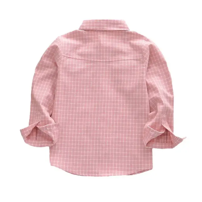 Chemise à carreaux à manches longues pour enfants et adolescents de 2 à 13 ans