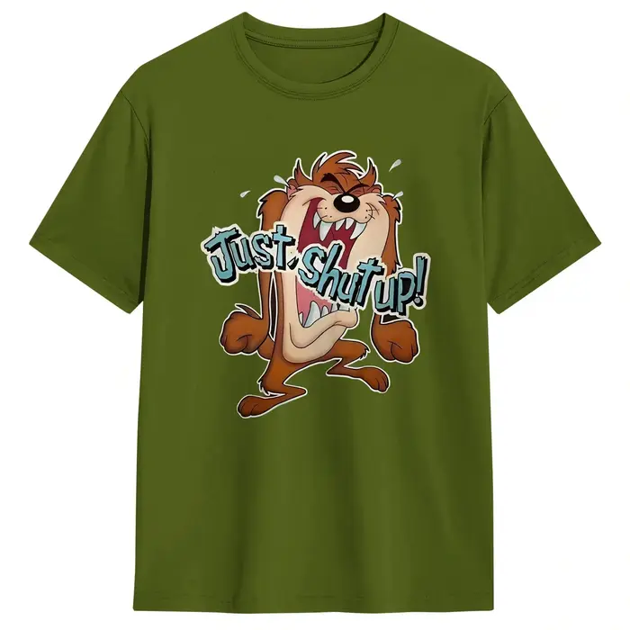 T-shirt en coton fantaisie Spaces Jams Just Shout up Tazs pour hommes et femmes
