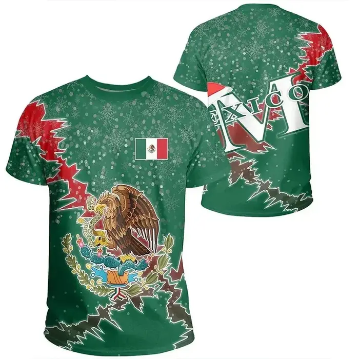 T-shirt mexicain à manches courtes pour hommes et femmes
