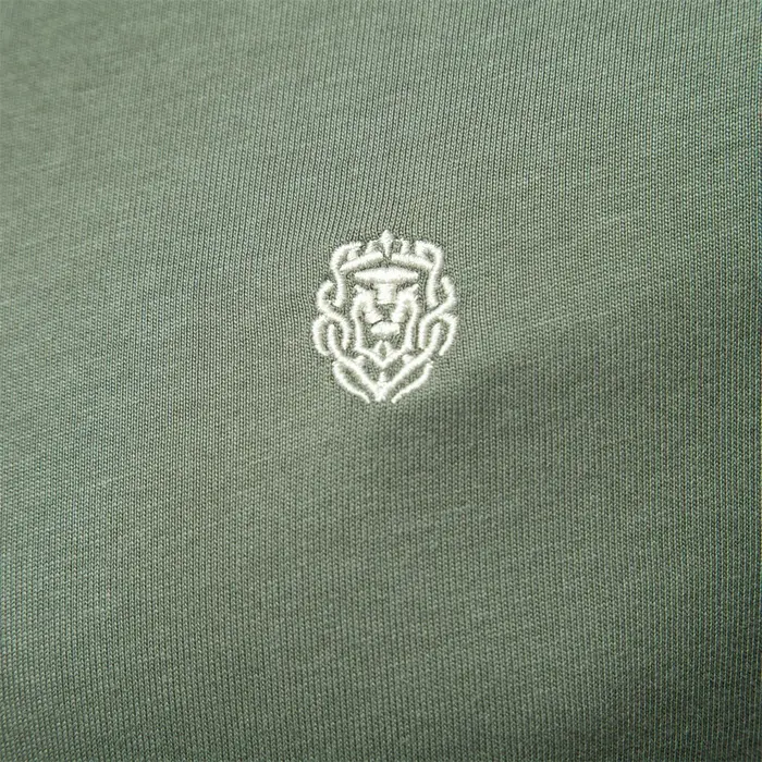 AIOPESON 100% coton broderie hommes polos couleur unie à manches courtes