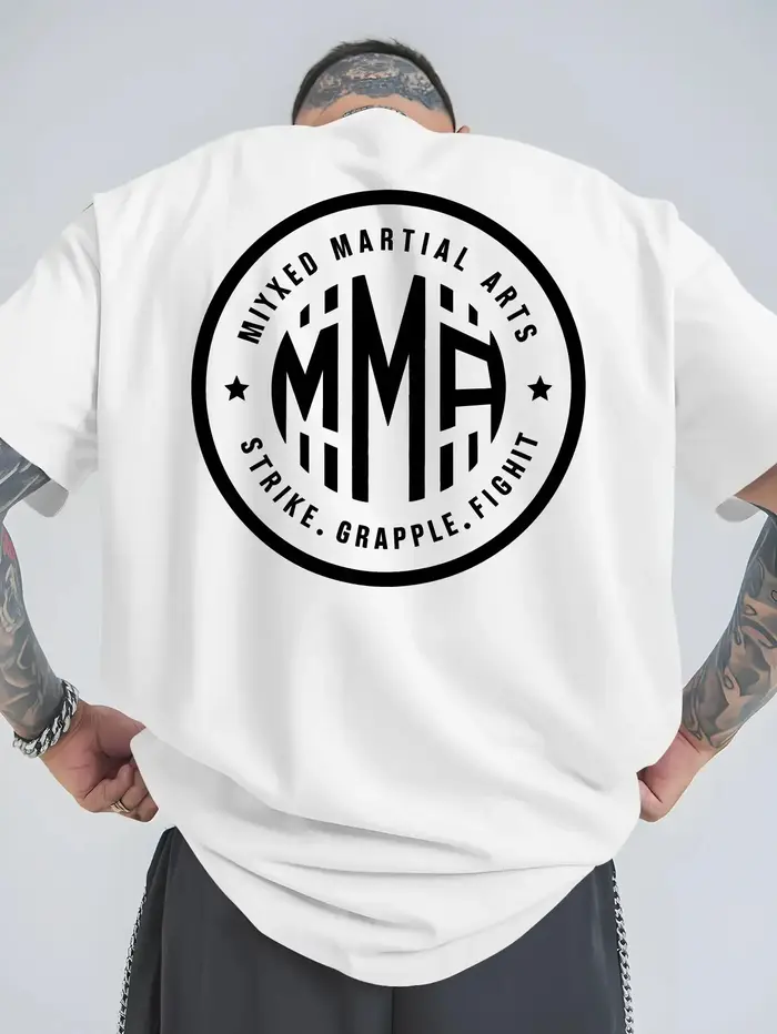T-shirt à motif MMA pour homme Mize - Haut respirant 100 % confortable à manches courtes pour l'entr