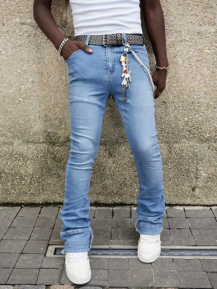 Jeans pour hommes, coupe skinny élastique