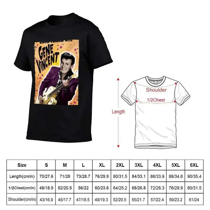 T-shirt Gene Vincent, décontracté, tendance, streetwear