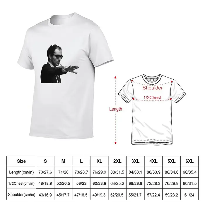 T-shirt de luxe pour homme, inspiré de Godard, avec design graphique