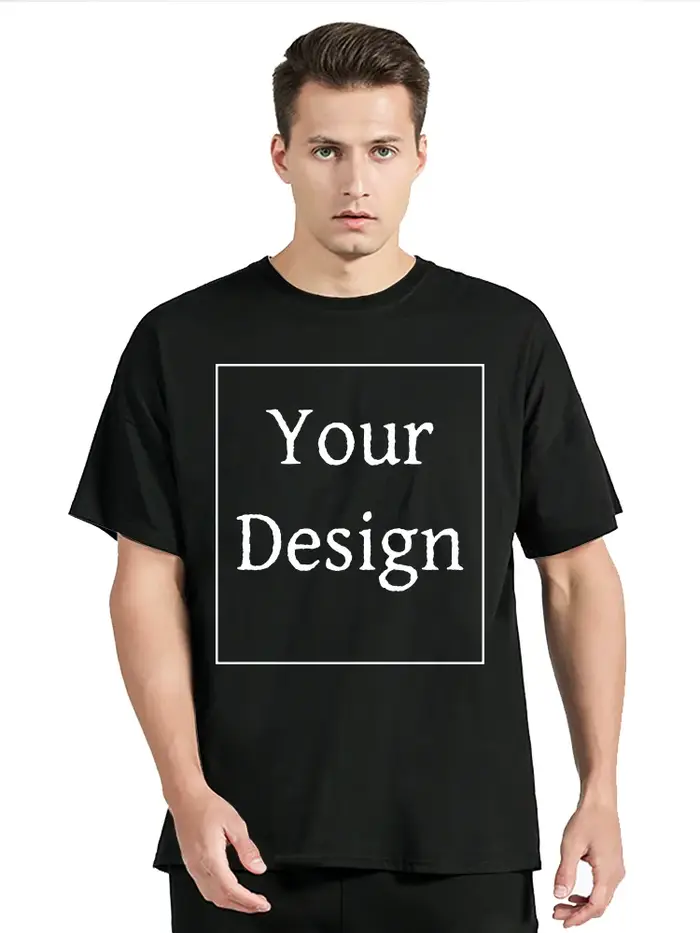 T-shirt personnalisé faites votre conception Logo texte avant et arrière