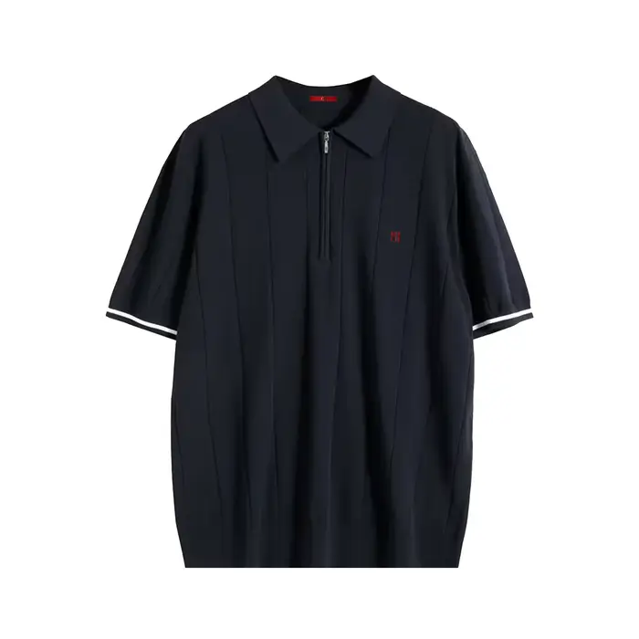 Polo à manches courtes pour homme RHCH avec col demi-zip