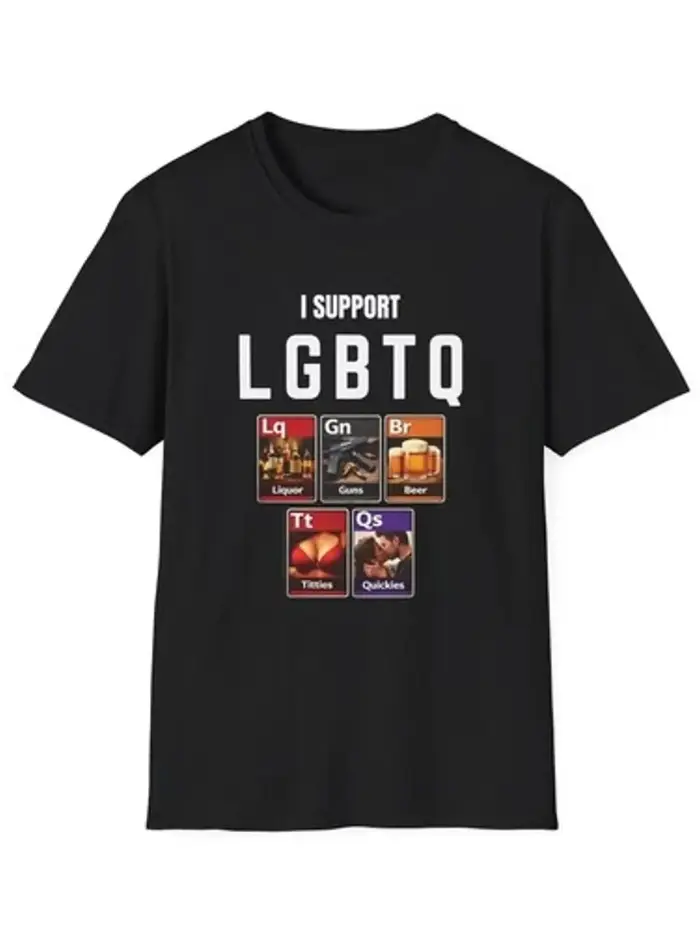 T-shirt « I Support LGBTQ » pour adultes, humoristique, avec motif de meme, à manches courtes, pour 