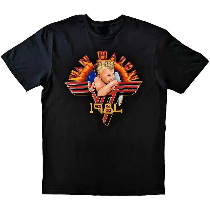T-shirt vintage imprimé groupe Van Halen style rock punk