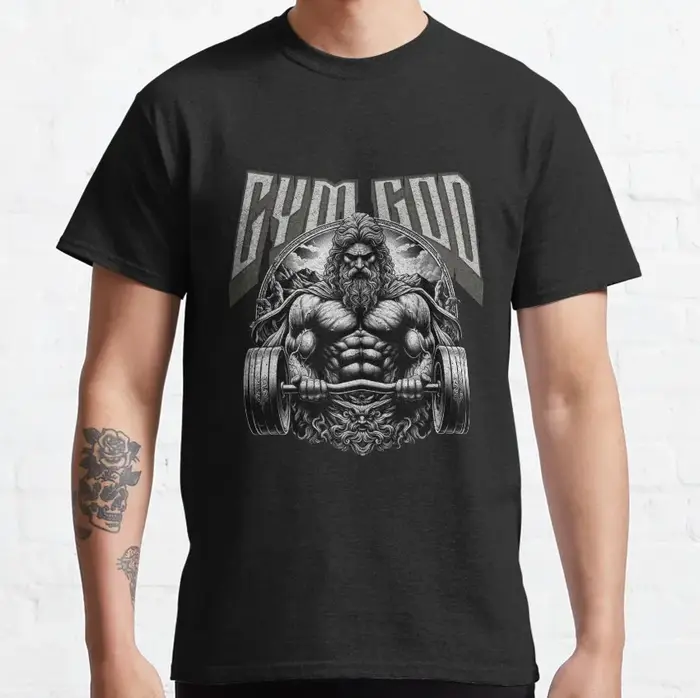 T-shirt de musculation en coton imprimé
