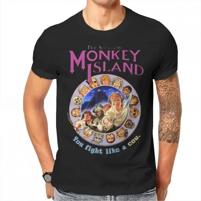 T-Shirt de jeu Vintage Secret of Monkey Island pour hommes, T-Shirt graphique rétro Monkey Island av