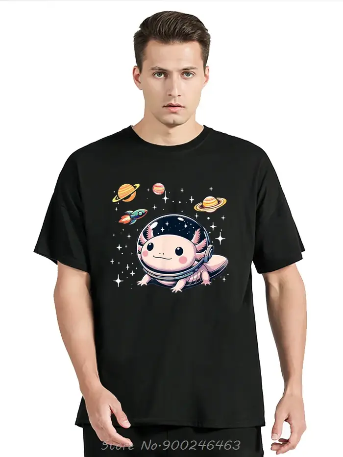 Axolotl Kawaii mignon Axolotls astronaute planètes espace T-Shirt