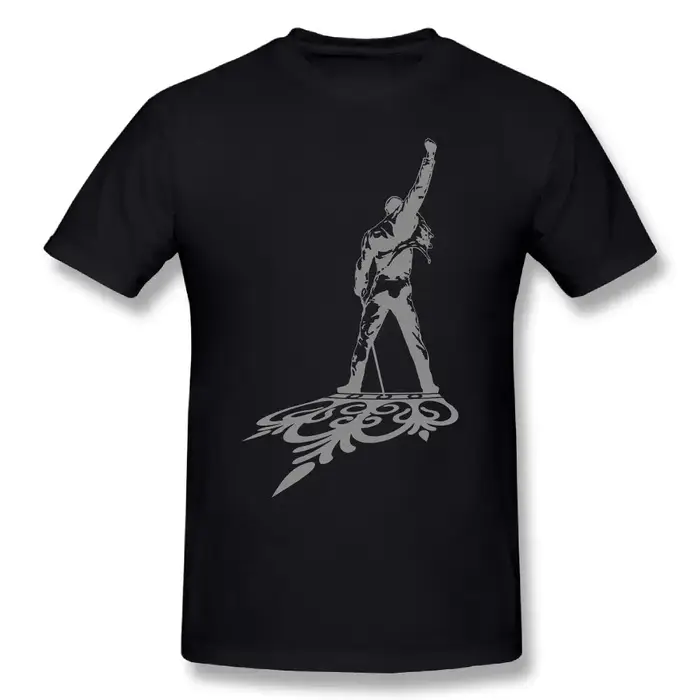 T-shirt Freddie Mercury à manches courtes pour homme, vêtement basique et décontracté, avec image mi