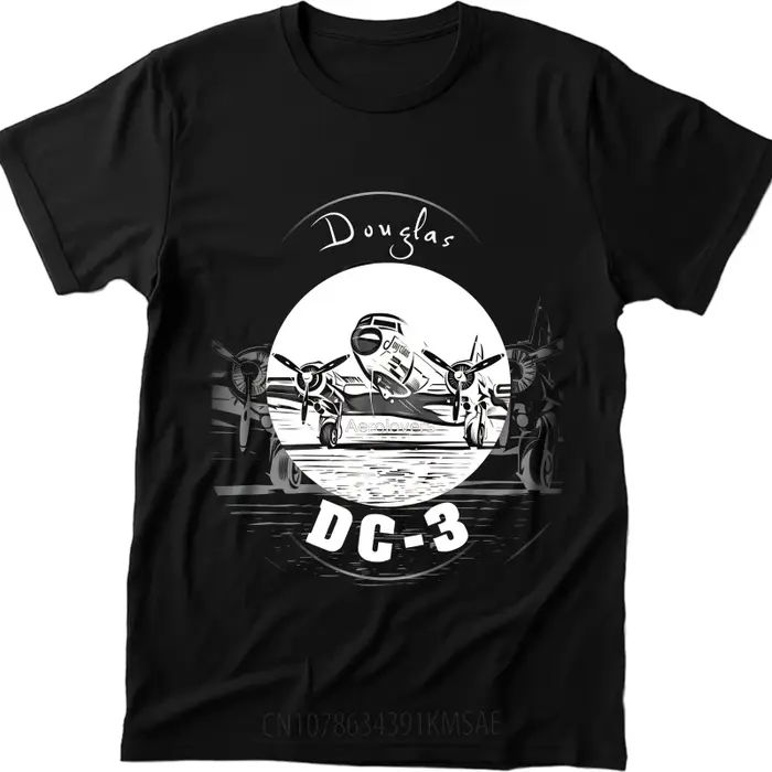 Douglas DC-3 avion hommes t-shirt quotidien