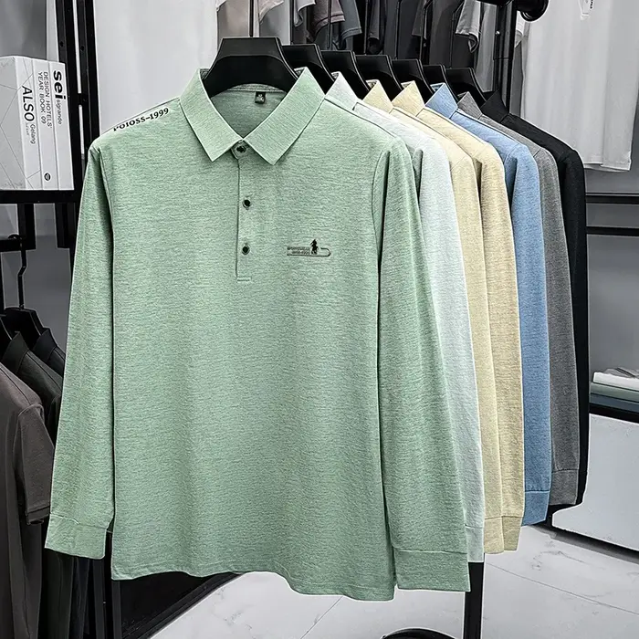 Polo à manches longues pour hommes