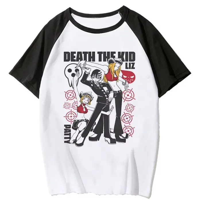 Soul Eater top t-shirts adolescent à la mode kawaii harajuku université graphique Pastel top