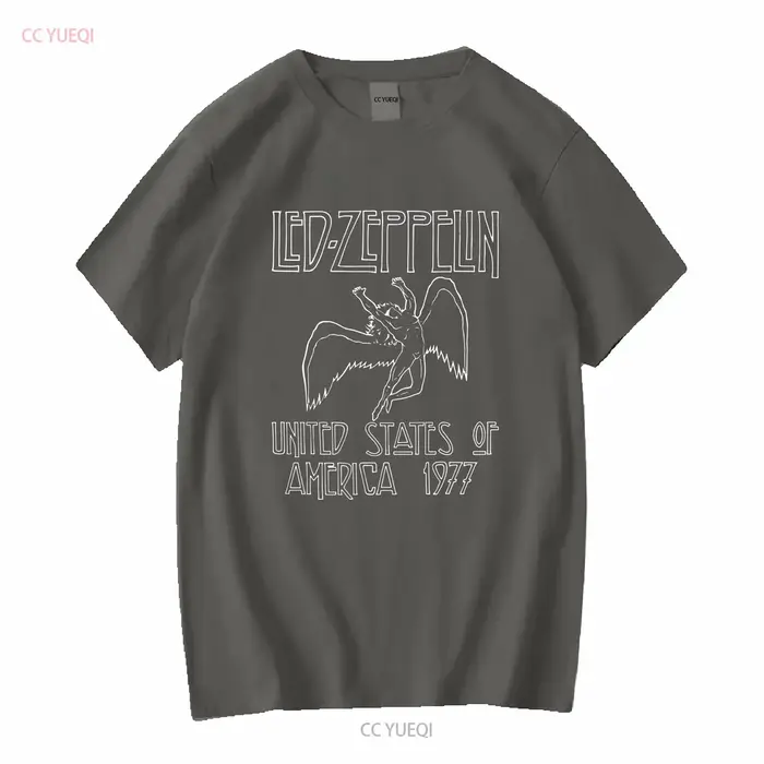 Led_Zep pelin 1977 US TOUR t-shirt Vintage pour drôle noir manches longues ou courtes